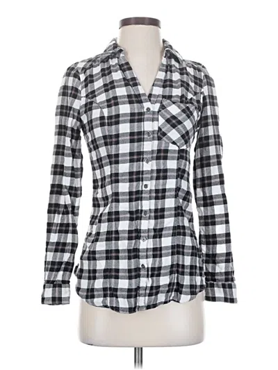Pre-owned Maurices Long Sleeve Button Down Shirt In Silver