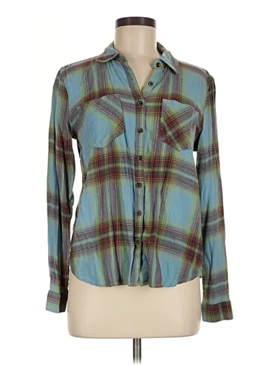Pre-owned Maurices Long Sleeve Button Down Shirt In Teal