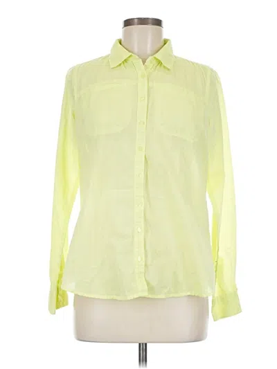 Pre-owned Maurices Long Sleeve Button Down Shirt In Yellow