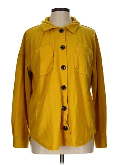 Pre-owned Maurices Long Sleeve Button Down Shirt In Yellow