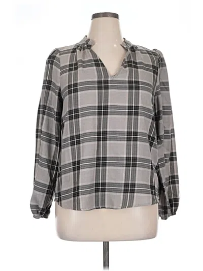 Pre-owned Maurices Long Sleeve Polo Shirt In Gray