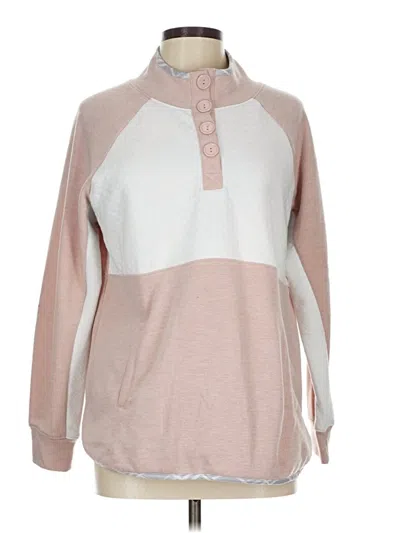 Pre-owned Maurices Long Sleeve Polo Shirt In Pink