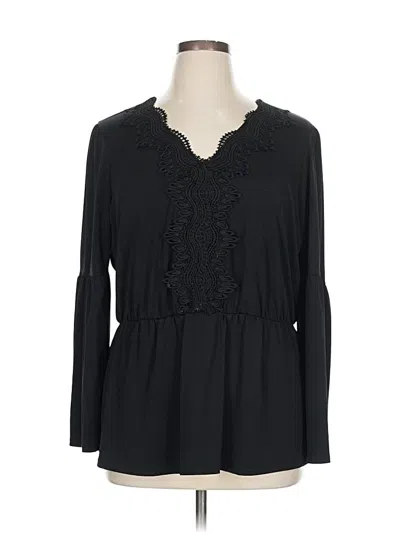 Pre-owned Maurices Long Sleeve T-shirt In Black