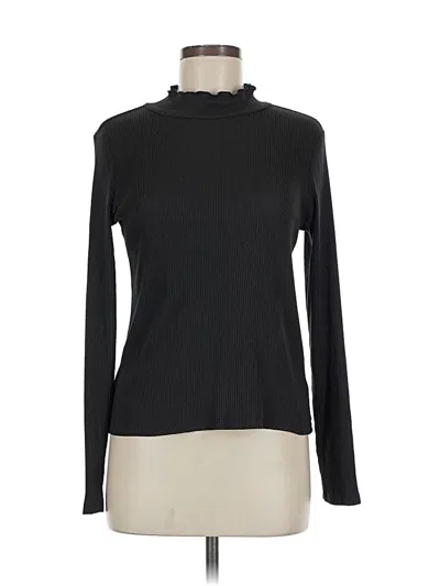 Pre-owned Maurices Long Sleeve Top Black Turtleneck Tops
