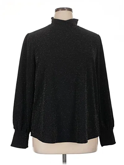 Pre-owned Maurices Long Sleeve Top Black Turtleneck Tops