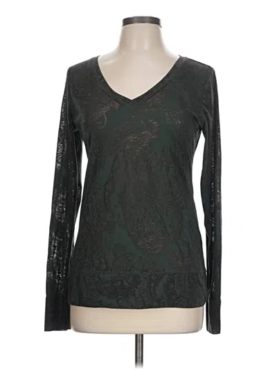 Pre-owned Maurices Long Sleeve Top Black V-neck Tops