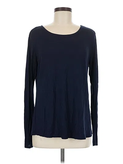 Pre-owned Maurices Long Sleeve Top Blue Boatneck Tops