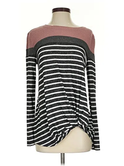 Pre-owned Maurices Long Sleeve Top Burgundy Boatneck Tops