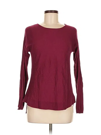 Pre-owned Maurices Long Sleeve Top Burgundy Crew Neck Tops