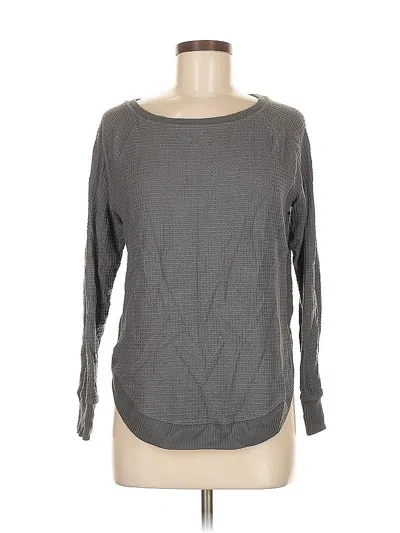 Pre-owned Maurices Long Sleeve Top Gray Boatneck Tops