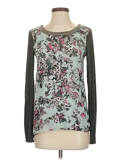 Pre-owned Maurices Long Sleeve Top Gray Boatneck Tops