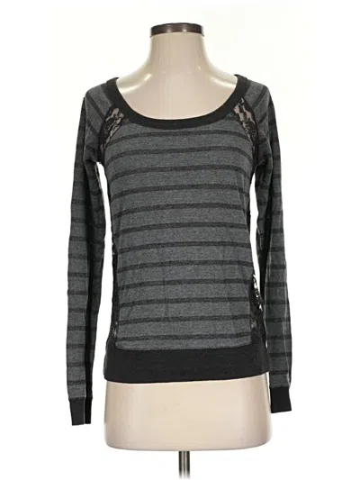 Pre-owned Maurices Long Sleeve Top Gray Boatneck Tops