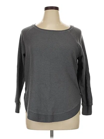 Pre-owned Maurices Long Sleeve Top Gray Boatneck Tops
