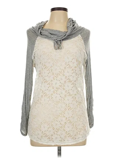 Pre-owned Maurices Long Sleeve Top Gray Cowl Neck Tops