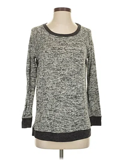 Pre-owned Maurices Long Sleeve Top Gray Crew Neck Tops