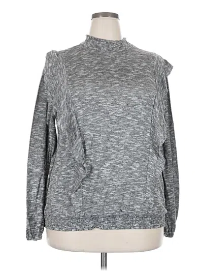 Pre-owned Maurices Long Sleeve Top Gray Turtleneck Tops
