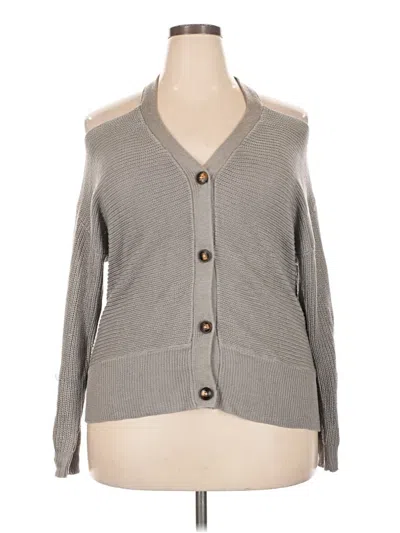 Pre-owned Maurices Long Sleeve Top Gray V-neck Tops