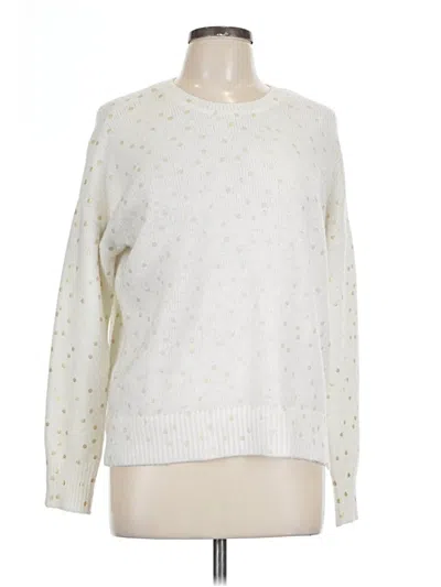 Pre-owned Maurices Long Sleeve Top Ivory Crew Neck Tops