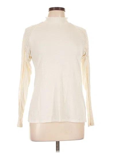 Pre-owned Maurices Long Sleeve Top Ivory Turtleneck Tops