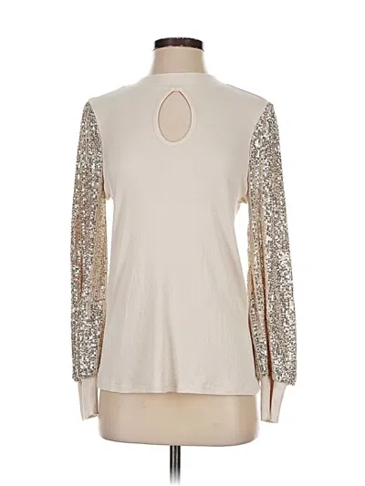 Pre-owned Maurices Long Sleeve Top Ivory Turtleneck Tops In White
