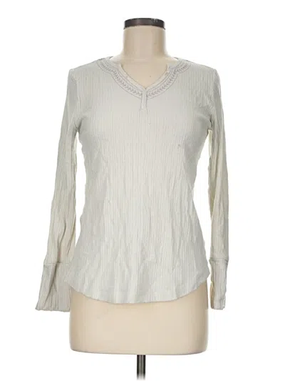 Pre-owned Maurices Long Sleeve Top Ivory V-neck Tops