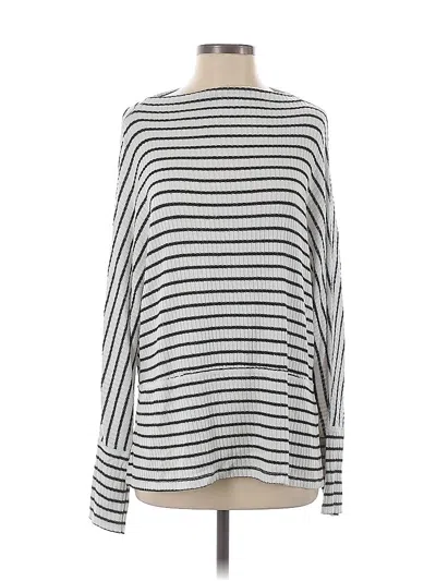 Pre-owned Maurices Long Sleeve Top Silver Boatneck Tops