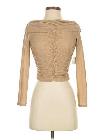 Pre-owned Maurices Long Sleeve Top Tan Turtleneck Tops In Brown
