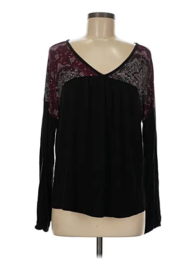 Pre-owned Maurices Long Sleeve T-shirt In Black