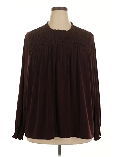 Pre-owned Maurices Long Sleeve T-shirt In Burgundy