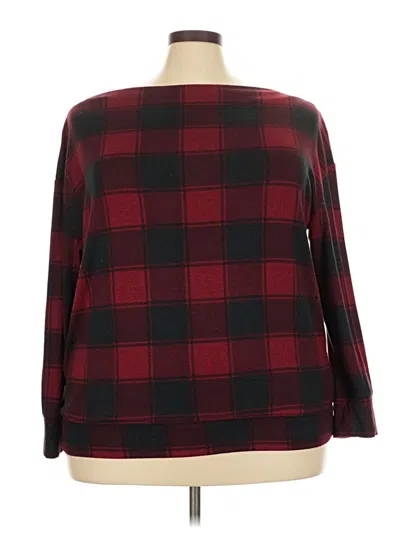 Pre-owned Maurices Long Sleeve T-shirt In Burgundy