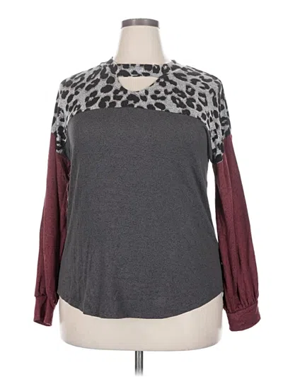 Pre-owned Maurices Long Sleeve T-shirt In Gray