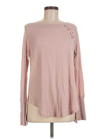 Pre-owned Maurices Long Sleeve T-shirt In Pink