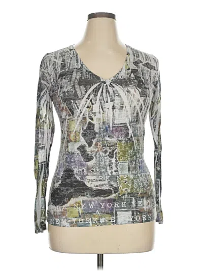 Pre-owned Maurices Long Sleeve T-shirt In Silver