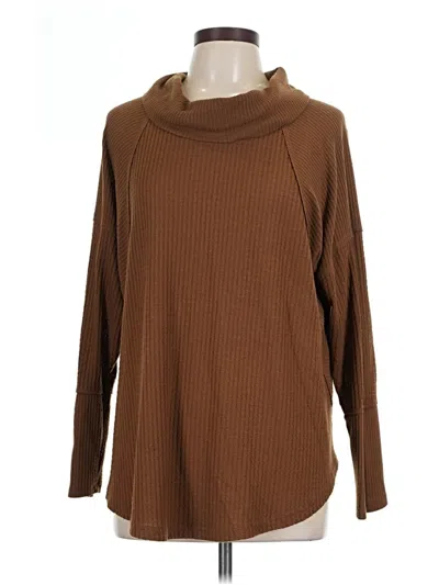 Pre-owned Maurices Long Sleeve Turtleneck In Brown