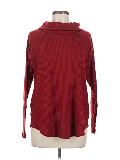 Pre-owned Maurices Long Sleeve Turtleneck In Burgundy