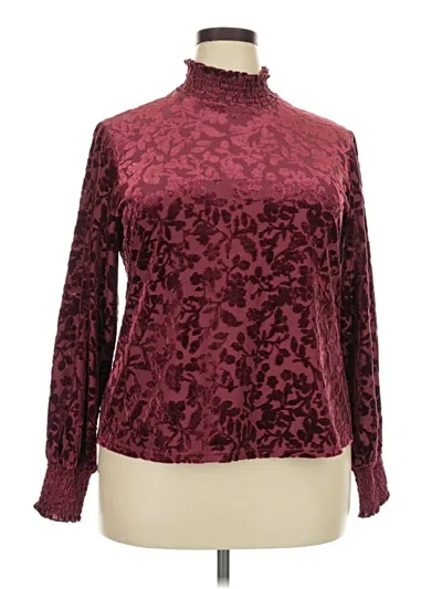 Pre-owned Maurices Long Sleeve Turtleneck In Burgundy