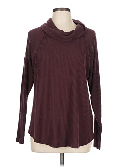 Pre-owned Maurices Long Sleeve Turtleneck In Burgundy