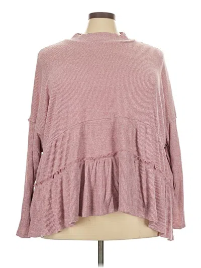 Pre-owned Maurices Long Sleeve Turtleneck In Pink