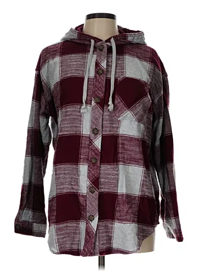 Pre-owned Maurices Poncho In Burgundy