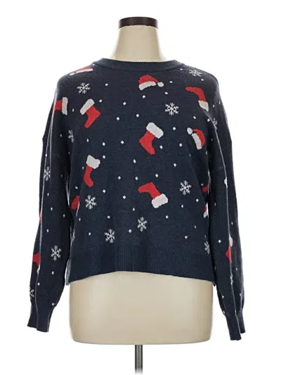 Pre-owned Maurices Pullover Sweater In Blue