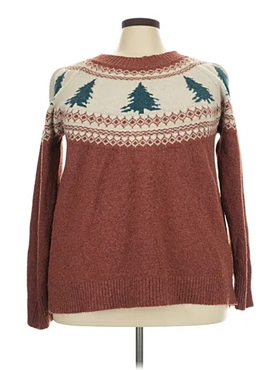 Pre-owned Maurices Pullover Sweater In Brown