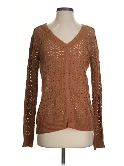 Pre-owned Maurices Pullover Sweater In Brown