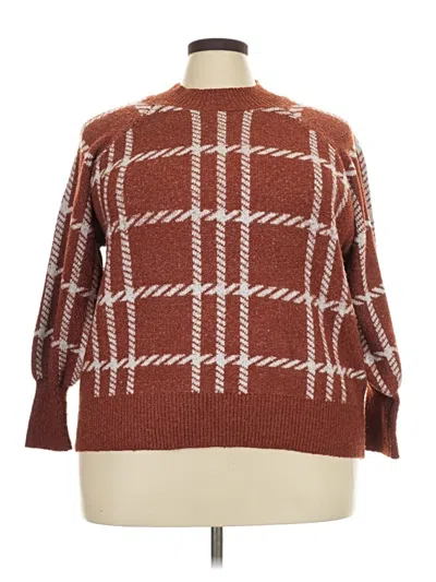 Pre-owned Maurices Pullover Sweater In Brown