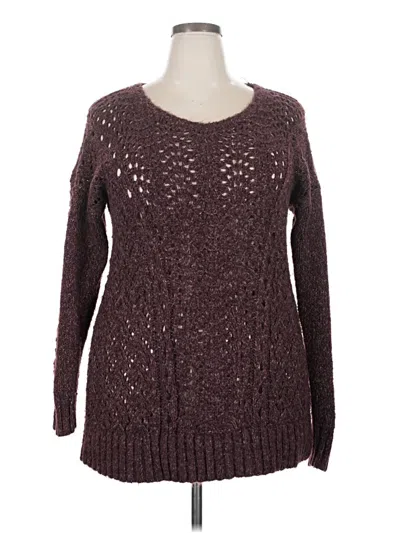 Pre-owned Maurices Pullover Sweater In Brown