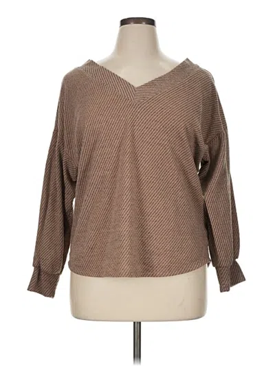 Pre-owned Maurices Pullover Sweater In Brown