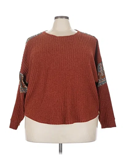 Pre-owned Maurices Pullover Sweater In Brown