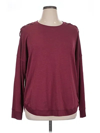 Pre-owned Maurices Pullover Sweater In Burgundy