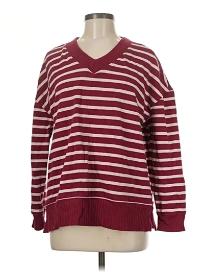 Pre-owned Maurices Pullover Sweater In Burgundy
