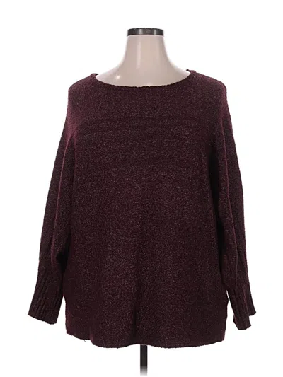Pre-owned Maurices Pullover Sweater In Burgundy