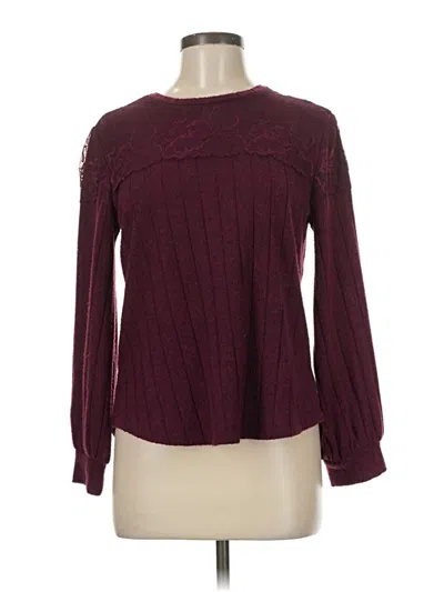 Pre-owned Maurices Pullover Sweater In Burgundy
